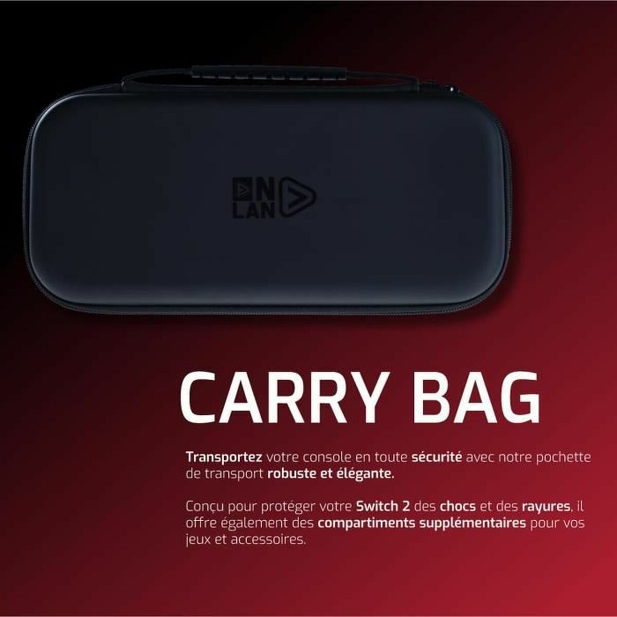 Case for Nintendo Switch Onlan Nintendo Switch 2 Black-3